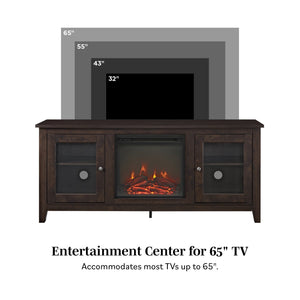 Olin Traditional Electric Fireplace TV Stand