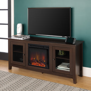 Olin Traditional Electric Fireplace TV Stand