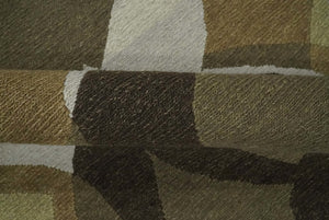 Olive, Ivory and Charcoal 6x9 Modern Abstract Hand Woven Soumak Dhurrie Wool Area Rug