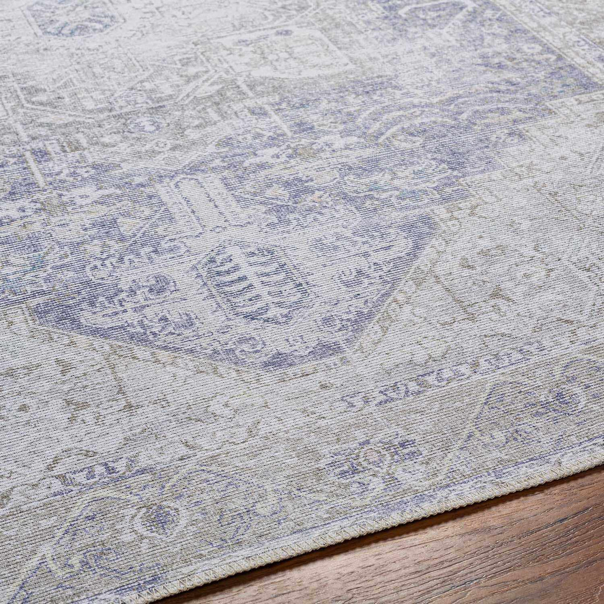 Olive Nisa Vintage Washable Area Rug
