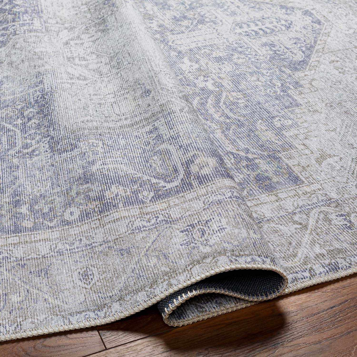 Olive Nisa Vintage Washable Area Rug