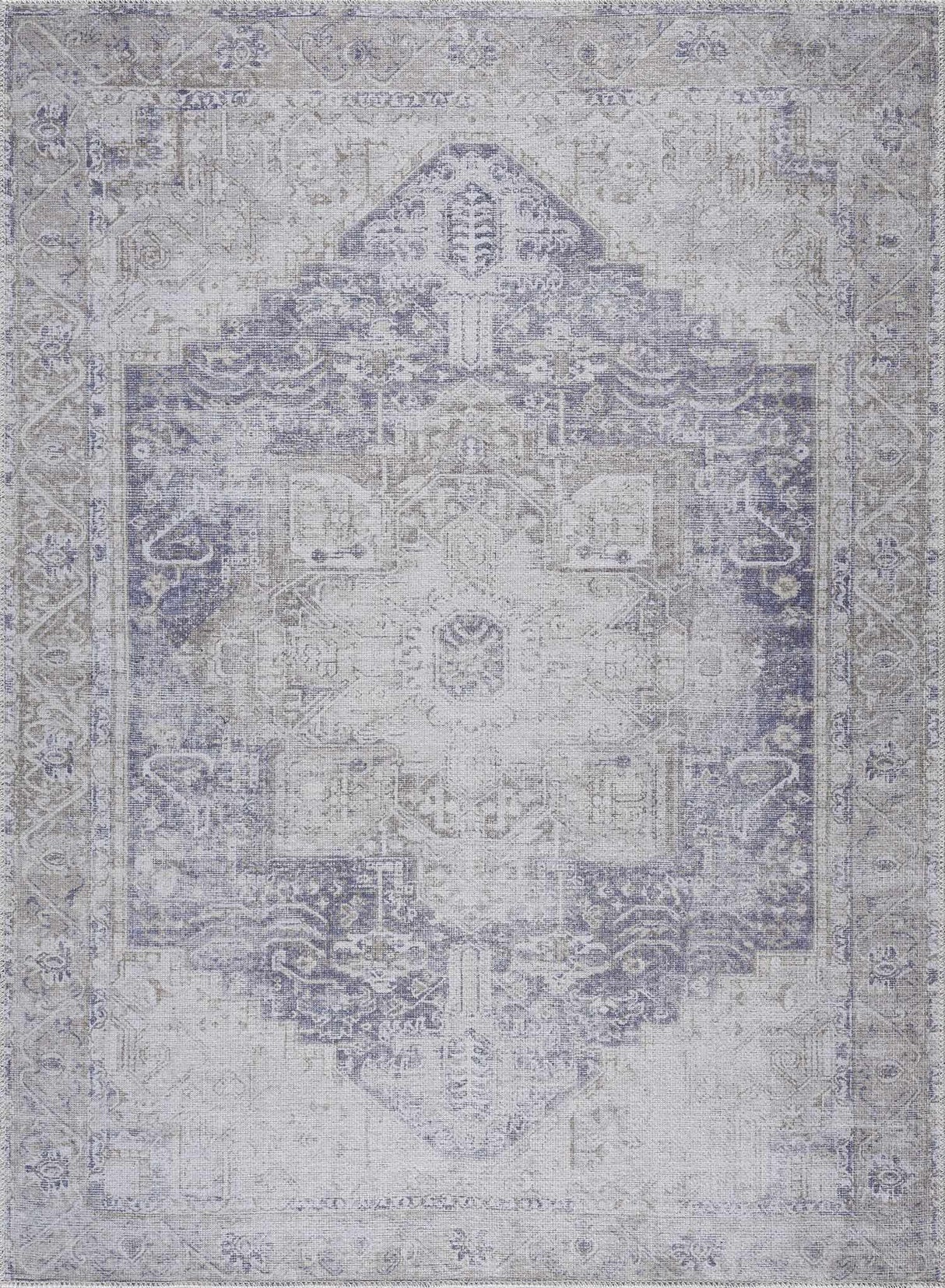Olive Nisa Vintage Washable Area Rug