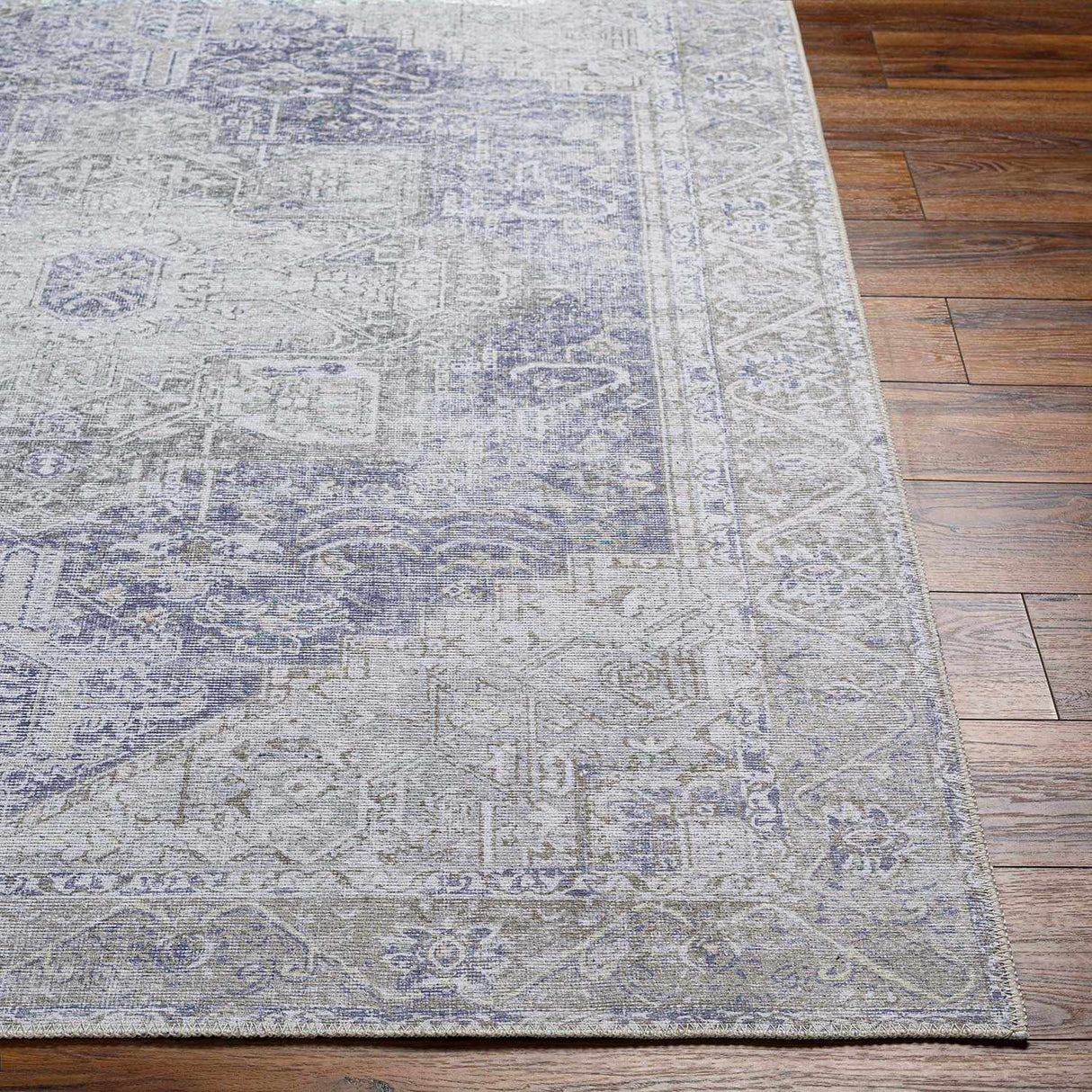 Olive Nisa Vintage Washable Area Rug