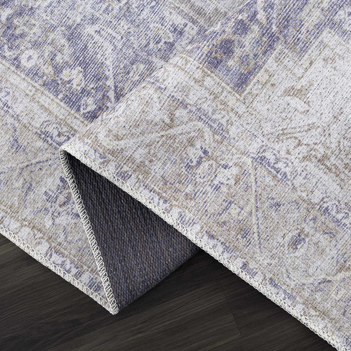 Olive Nisa Vintage Washable Area Rug