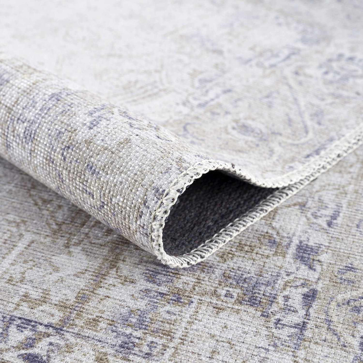 Olive Nisa Vintage Washable Area Rug
