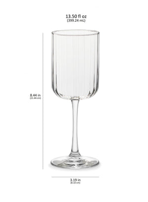 Paneled All Purpose Wine Glasses, 13.5 ounce, Set of 4