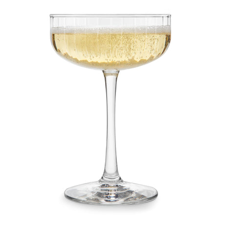 Paneled Coupe Cocktail Glasses, 8.5 ounce, Set of 4