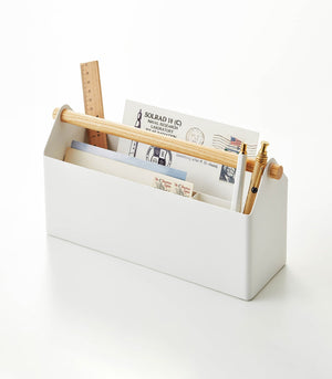 Pen + Desk Organizer - Two Sizes - Steel + Wood