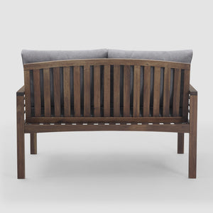 Pollock Modern Outdoor Patio Loveseat