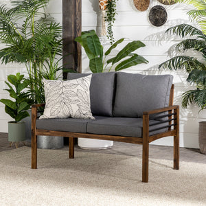 Pollock Modern Outdoor Patio Loveseat