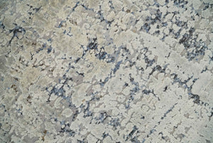 Premium Fine 8x10 Silver, Beige and Charcoal Traditional Floral High Low texture Hand Knotted Wool and Art Silk Rug