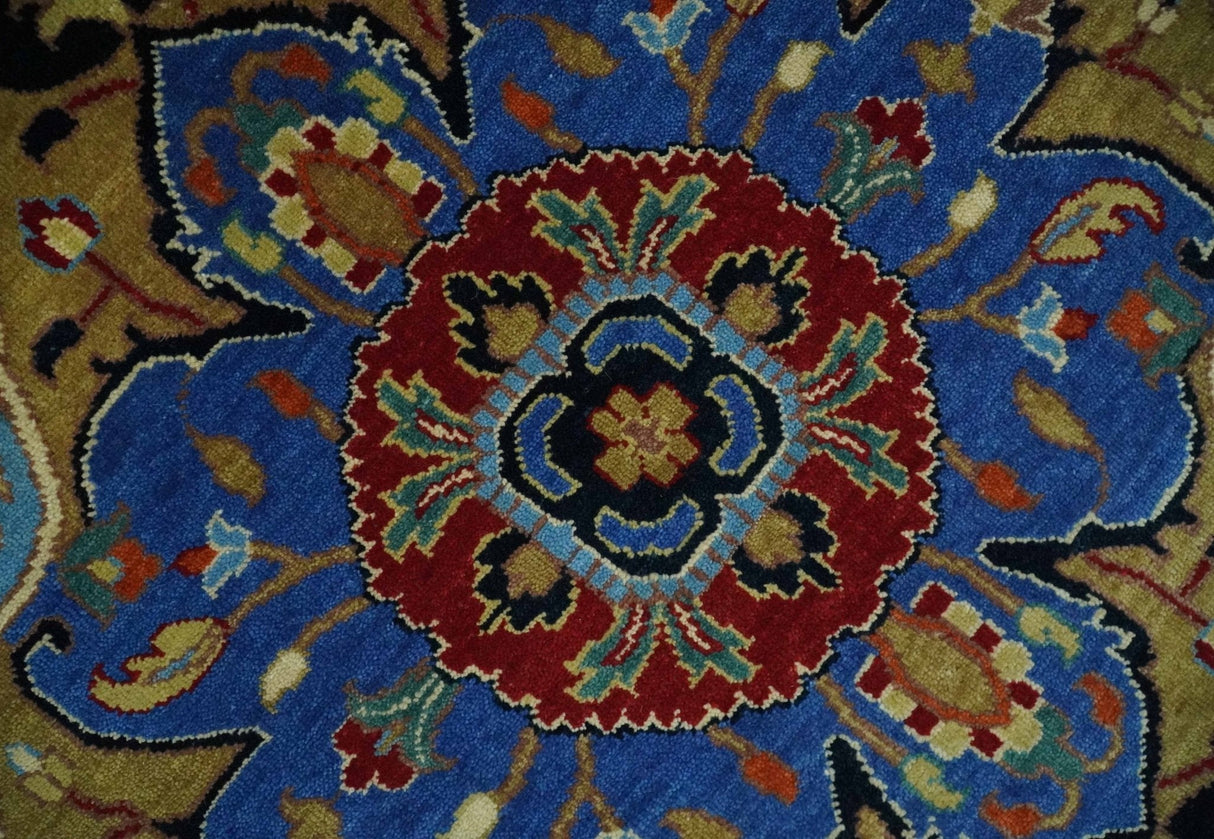 Premium Fine Olive, Brown, Black and Rust 8x10 and 9x12 Traditional Serapi wool Area Rug