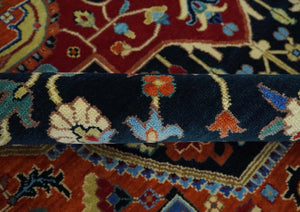 Premium Fine Olive, Brown, Black and Rust 8x10 and 9x12 Traditional Serapi wool Area Rug