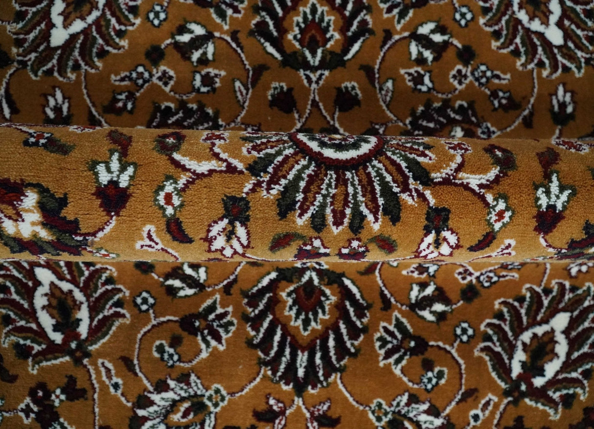Premium Look 5x7 Rust, Ivory and Brown Traditional Floral Area Rug