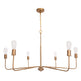 Radiant 6-Light Industrial Traditional Dimmable Chandelier