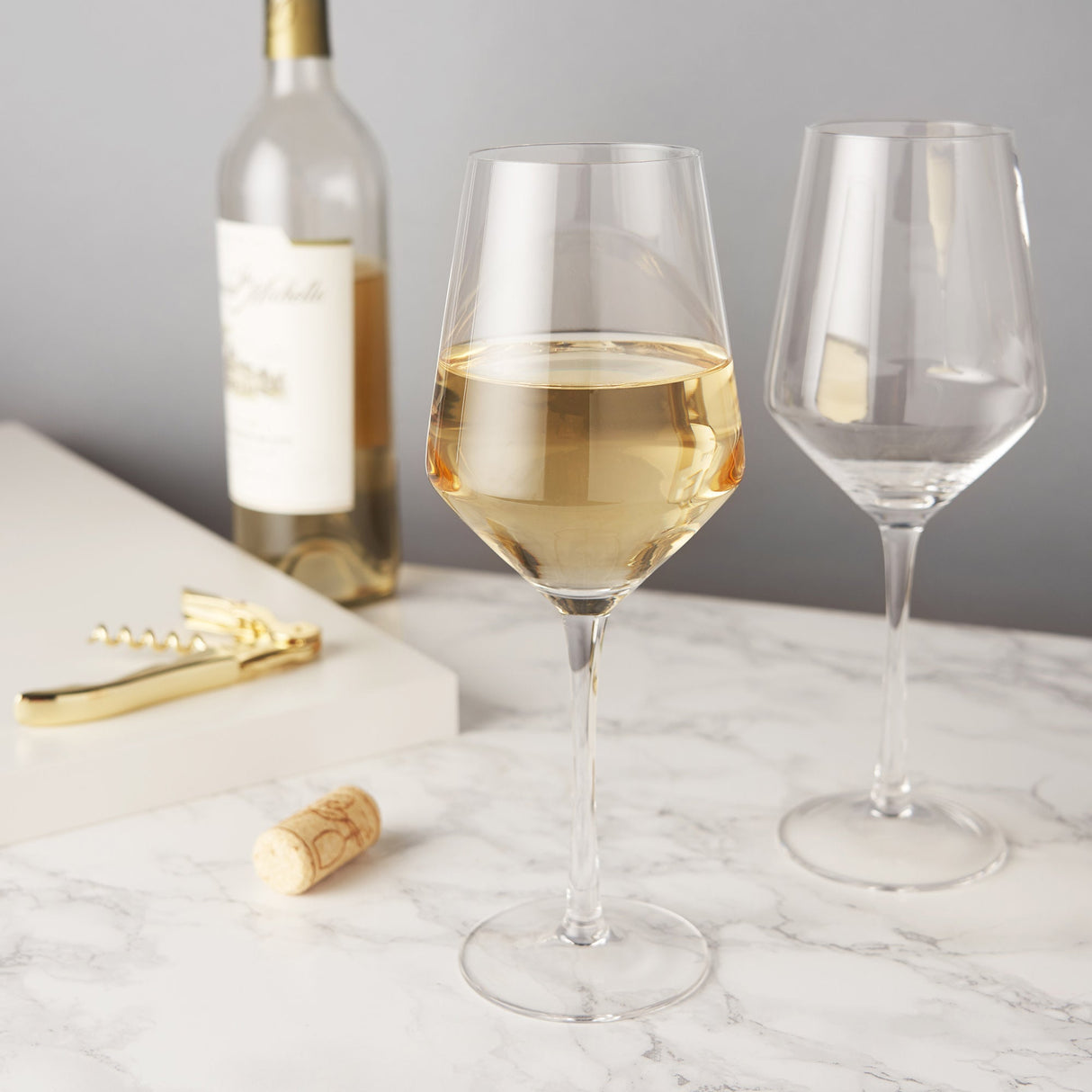 Raye Angled Crystal Chardonnay Glasses Set of 2