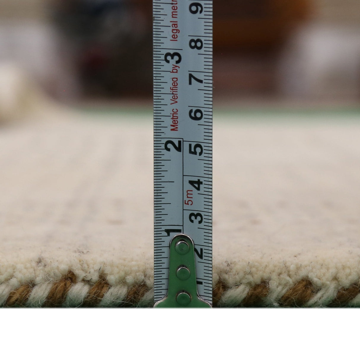 Ready to Ship Beige Gabbeh Design Hand Loomed Wool Area Rug