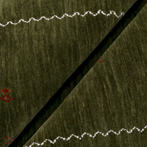 Ready to Ship Green Modern Design Hand Loomed Wool Area Rug