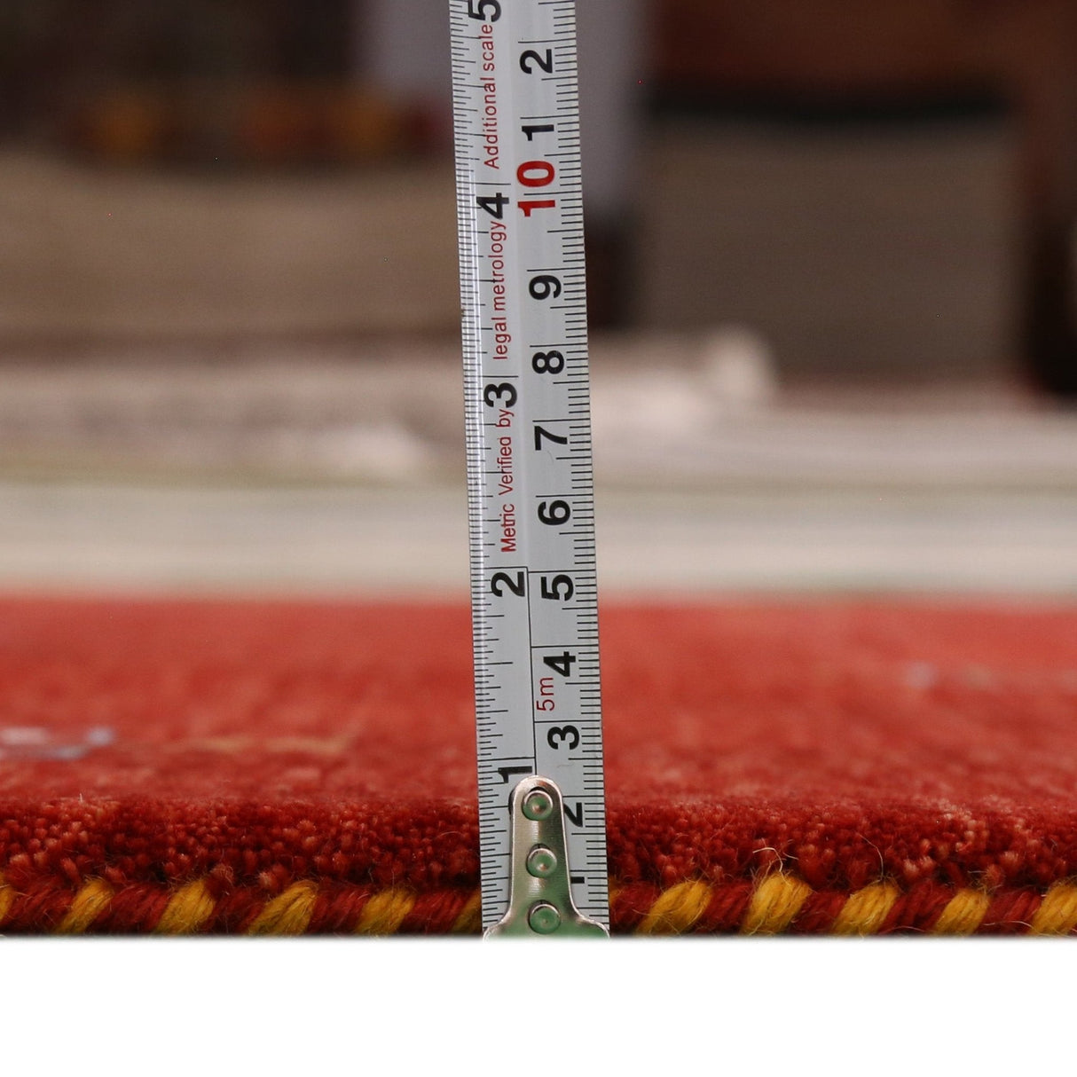 Ready to Ship Red Center Medallion Tribal Design Hand Loomed Wool Area Rug