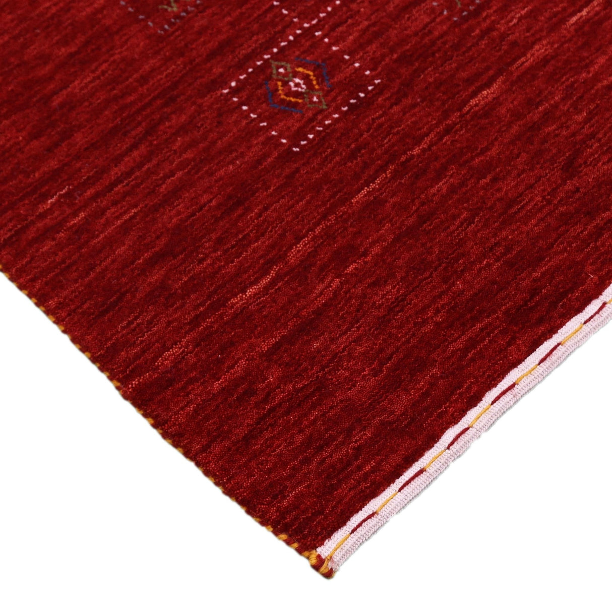 Ready to Ship Red Tribal Geometrical Design Wool Area Rug