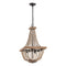 Regas 4-Light Wood Bead Candle Style Chandelier