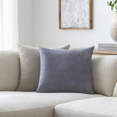 Reijo Gray & Blue Linen Look Accent Pillow