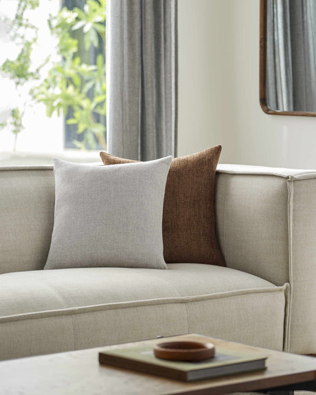 Reijo Neutral Linen Look Accent Pillow