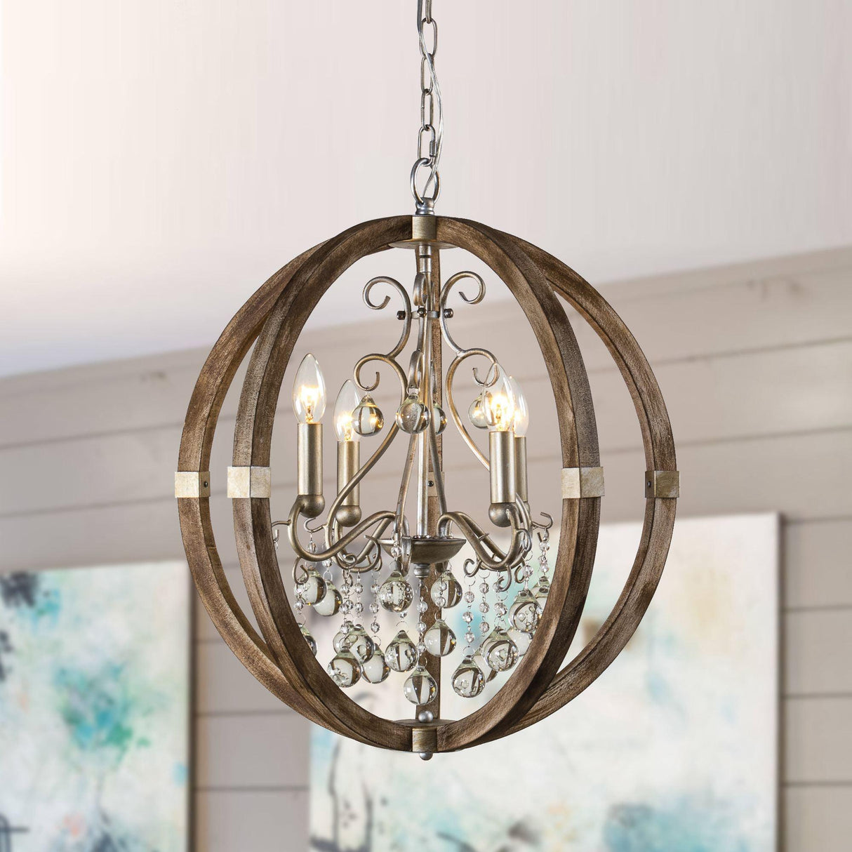 Retha Brown 4-Light Caged Chandelier