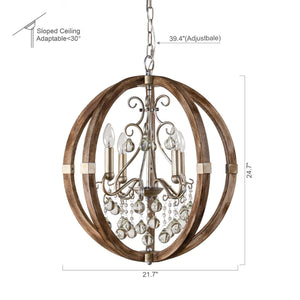 Retha Brown 4-Light Caged Chandelier