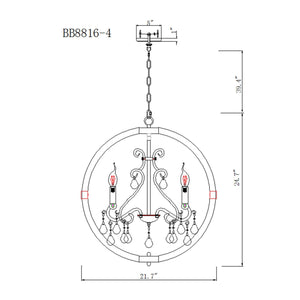 Retha Brown 4-Light Caged Island Pendant Lights