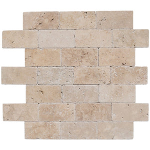 Riverbed Walnut Travertine Tumbled Floor and Wall Tile - Livfloors Collection