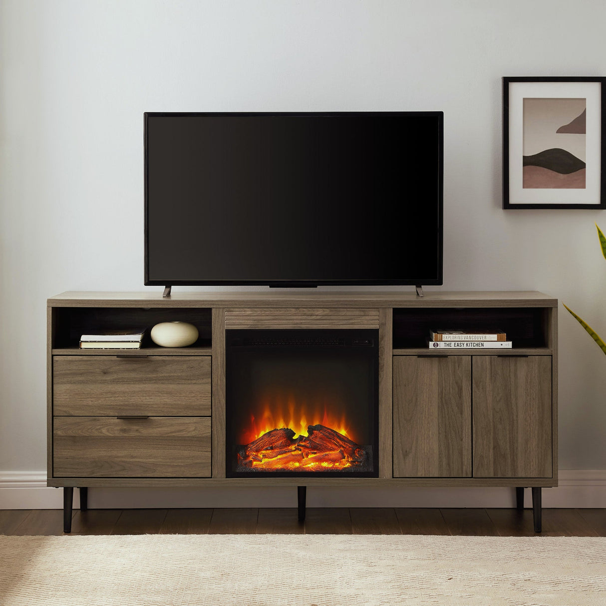 Riviera Fireplace TV Console Stand