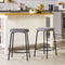 Roan Counter Stool with Upholstered Seat, Set of 2