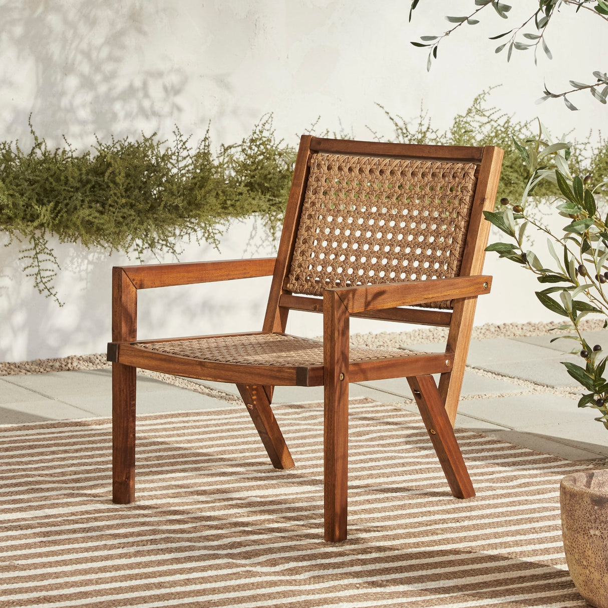 Rosewood Boho Outdoor Accent Chair