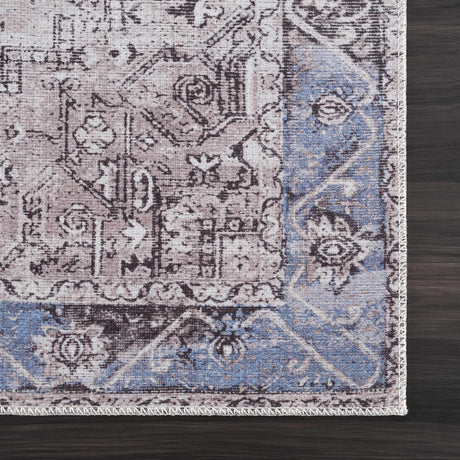 Rosman Blue&Beige Washable Rug - Promo - Clearance