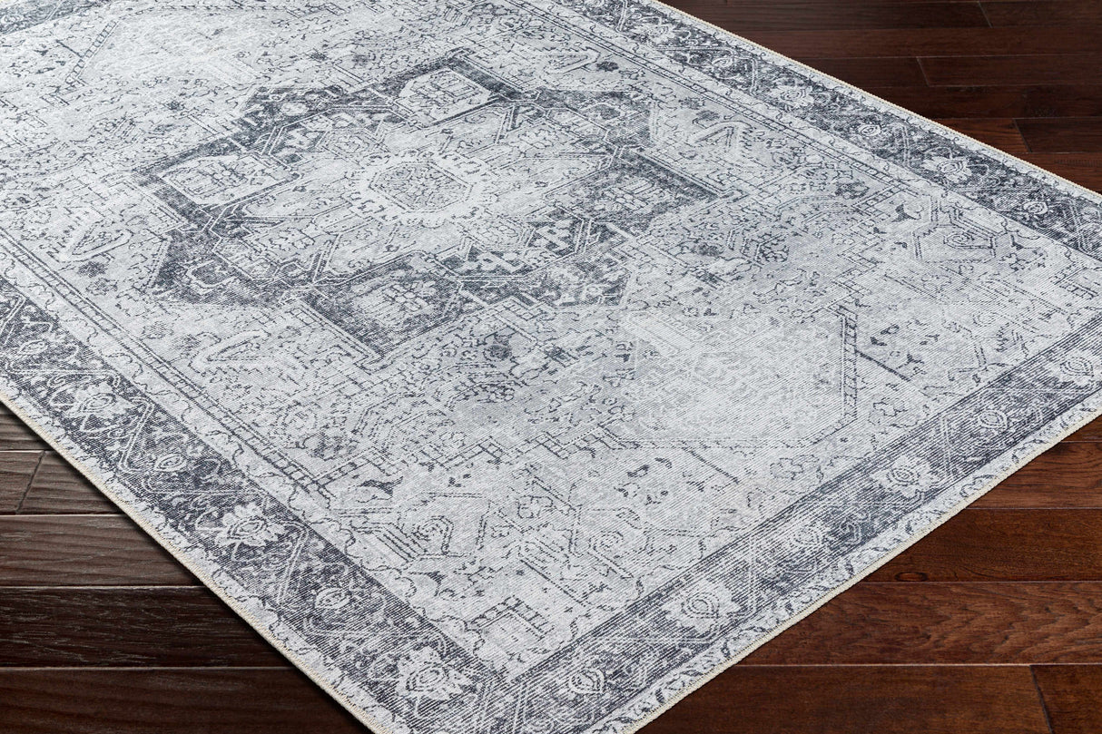 Rosman Gray Washable Rug