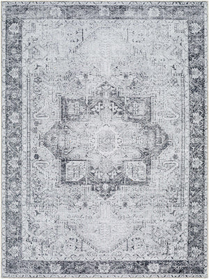 Rosman Gray Washable Rug