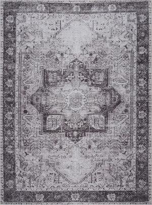 Rosman Gray Washable Rug