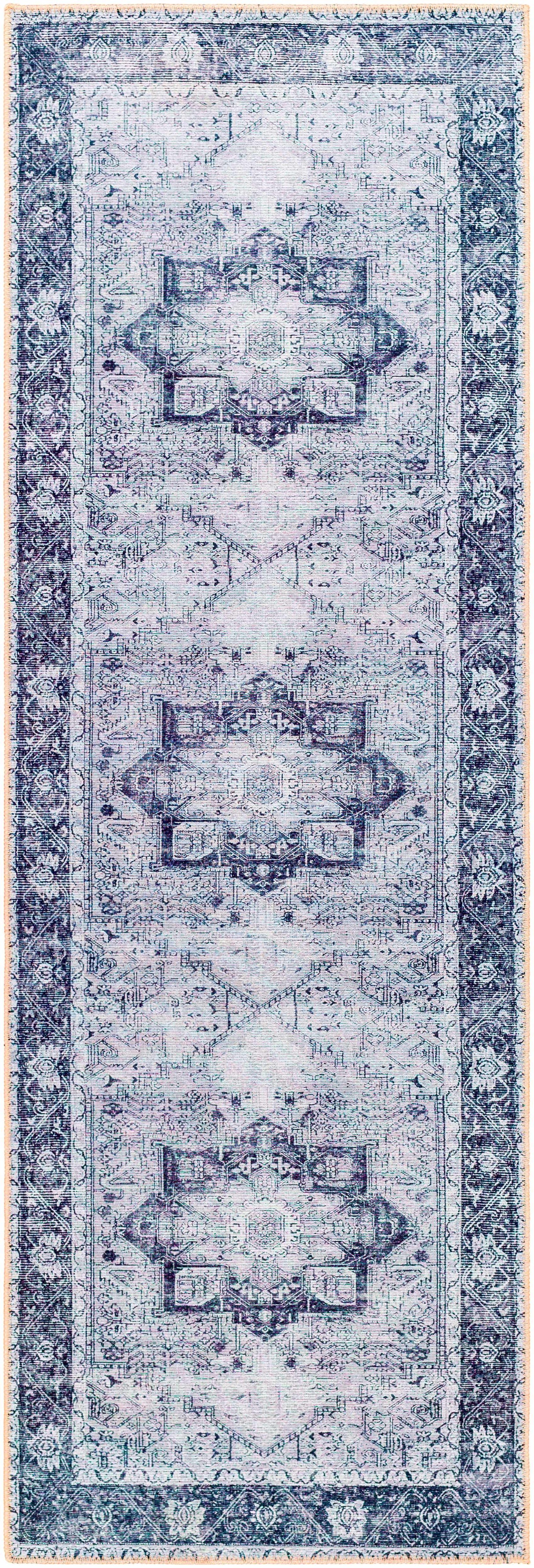 Rosman Gray Washable Rug