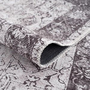 Rosman Gray Washable Rug