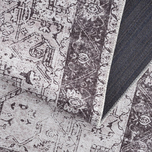 Rosman Gray Washable Rug