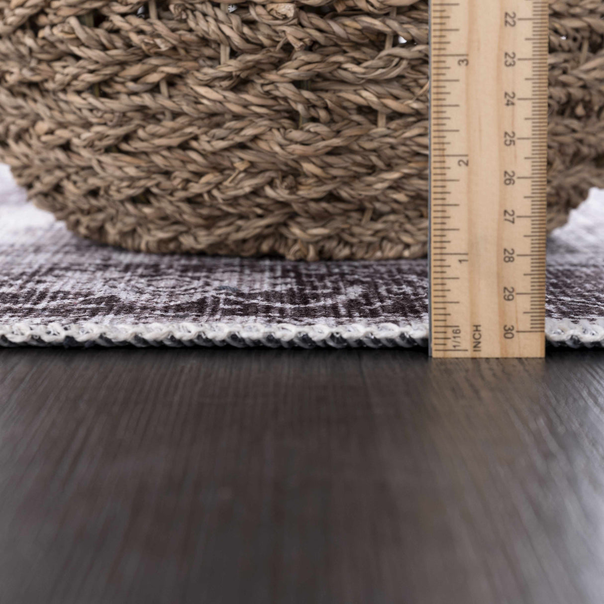 Rosman Gray Washable Rug