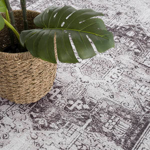 Rosman Gray Washable Rug