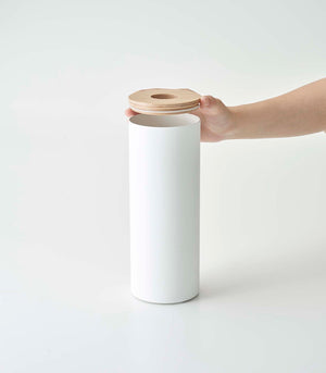 Round Tissue Case - Steel + Wood