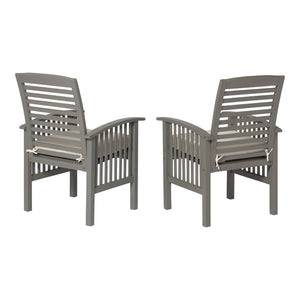 Rousseau Outdoor Patio Chairs with Cushions, Set of 2