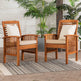 Rousseau Outdoor Patio Chairs with Cushions, Set of 2