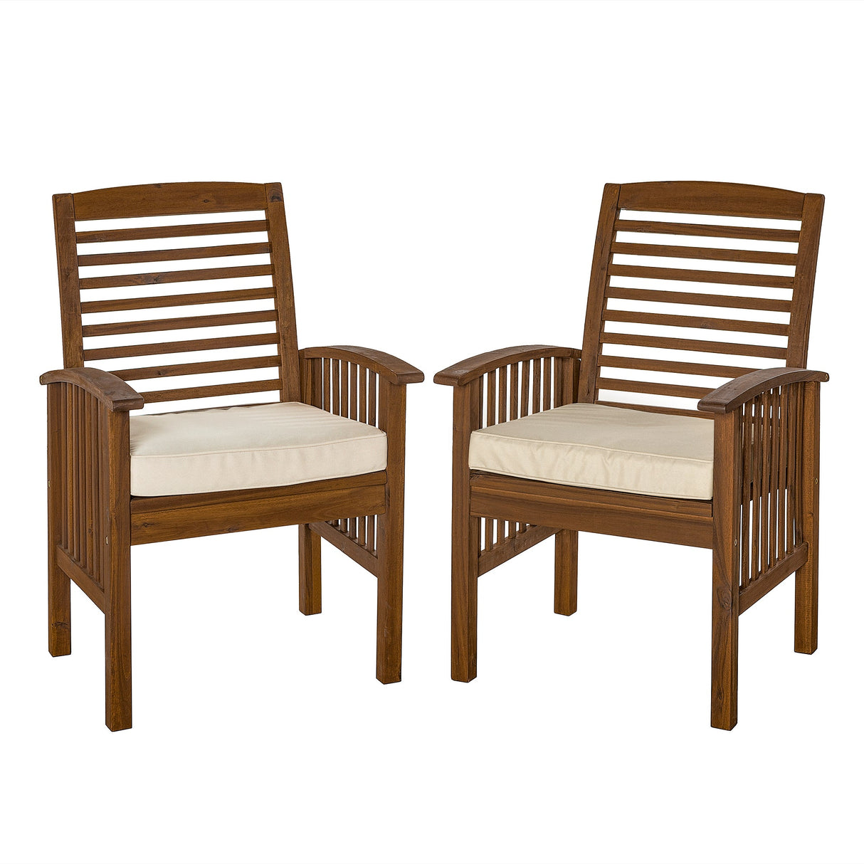 Rousseau Outdoor Patio Chairs with Cushions, Set of 2