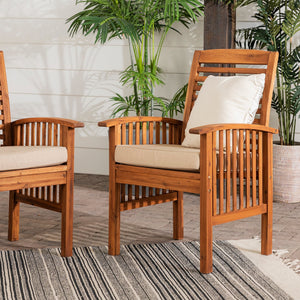 Rousseau Outdoor Patio Chairs with Cushions, Set of 2