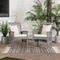 Rousseau Outdoor Patio Chairs with Cushions, Set of 2