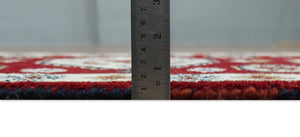 Runner 2x4 Red and Ivory Wool Hand Knotted traditional Persian Vintage Southwestern Kazak | TRDCP29824